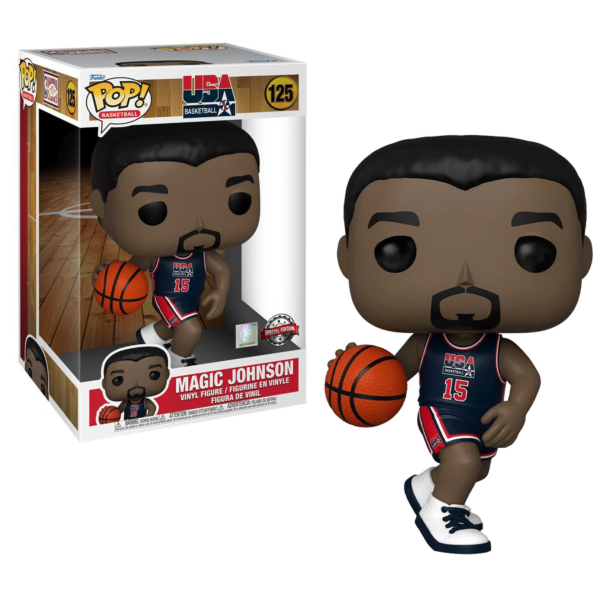 Funko POP! USA Basketball - Magic Johnson (Navy Jersey) #125 Jumbo Size 10"
