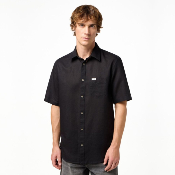 Wrangler One Pocket Short Sleeve Men’s Shirt - Black Beauty (112352190)
