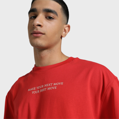 Puma Μπλουζάκι Ανδρικό με Σχέδιο Πλάτη - Κόκκινο (624763-01) 