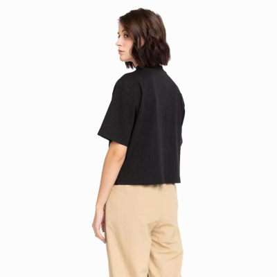 Puma Classics Mock Neck Women’s T-Shirt in Black (624263-01) 