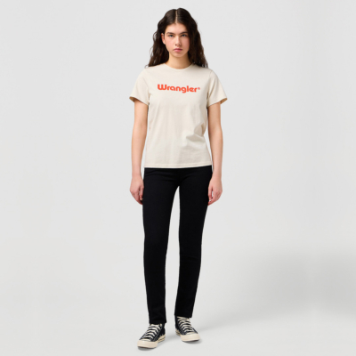 Wrangler Μπλουζάκι Γυναικείο με Λογότυπο - Εκρού (112350305)