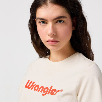 Wrangler Graphic Logo Women’s T-Shirt in Vintage White (112350305) 