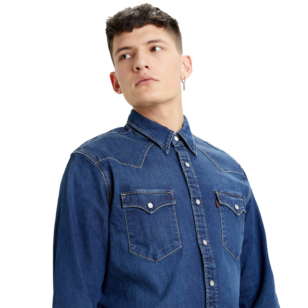 levi's stretch denim shirt