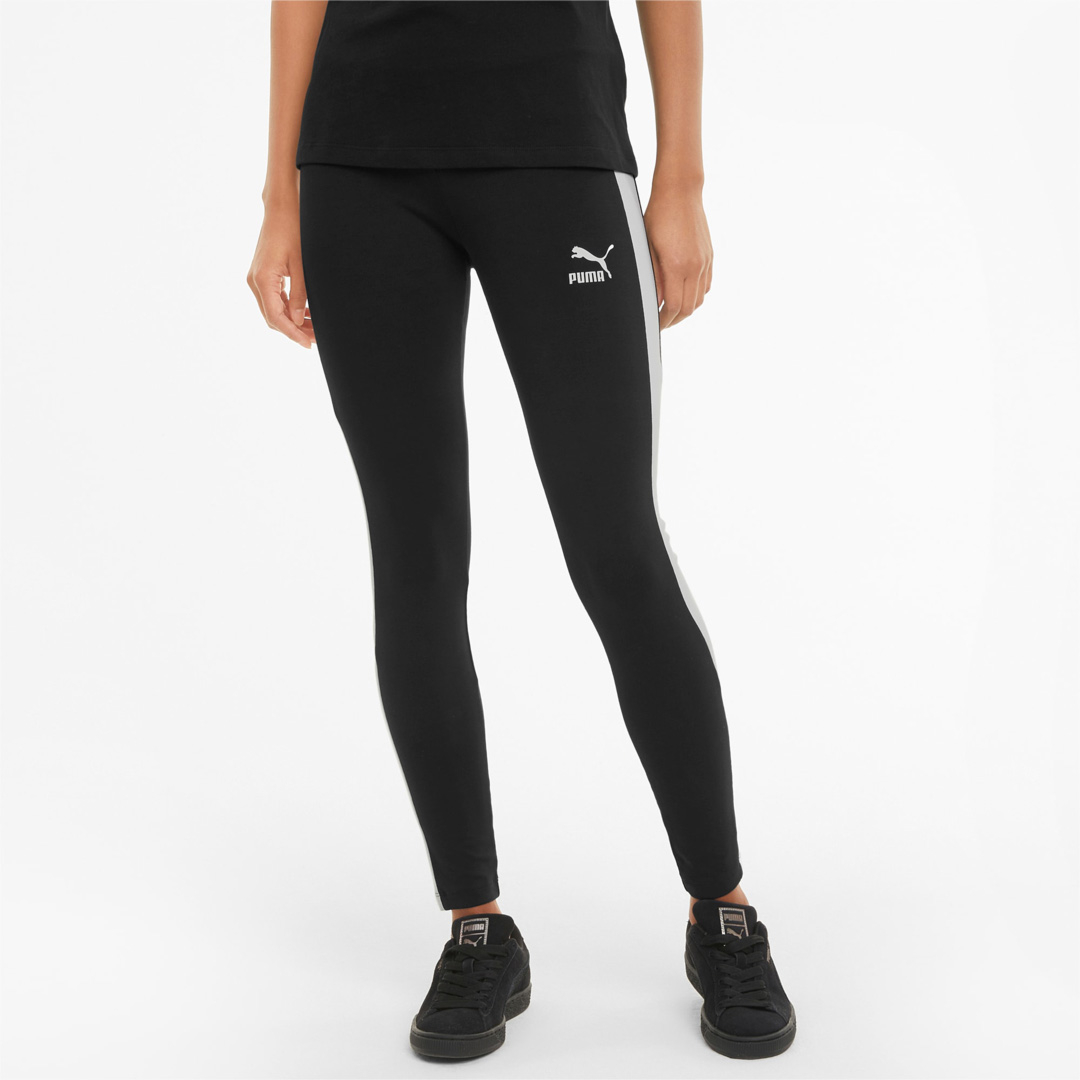 PUMA Womens Modern Sports 78 Shiny Leggings Casual Comfort Technology -  Black